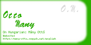otto many business card